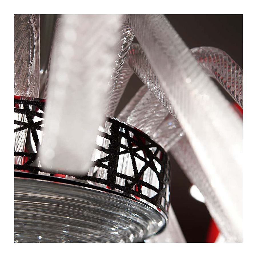 Decorative band in black Swarovski elements