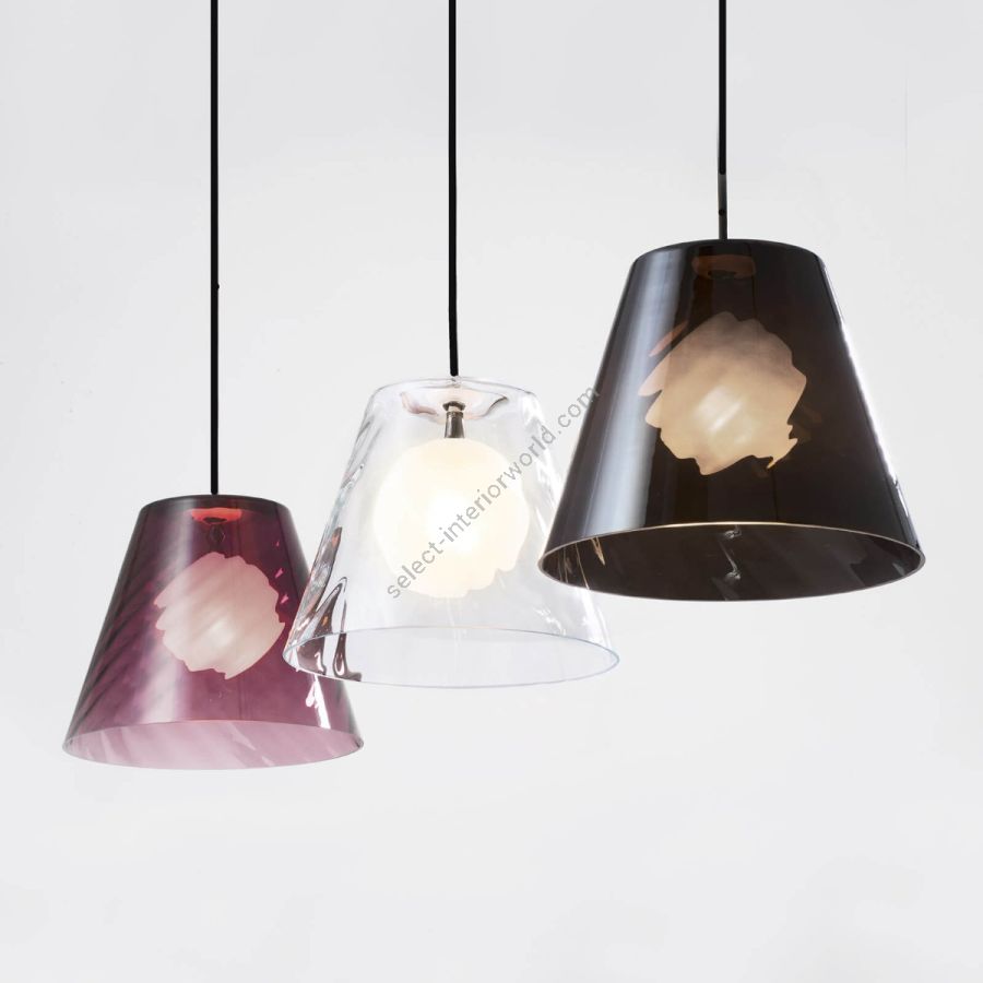 Pendant lamp / Glass colour: Amethyst, Transparent, Black