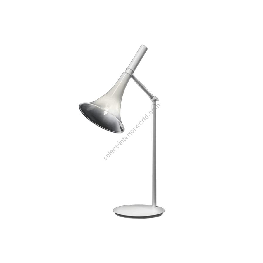 Table lamp / White finish / Faded White glass