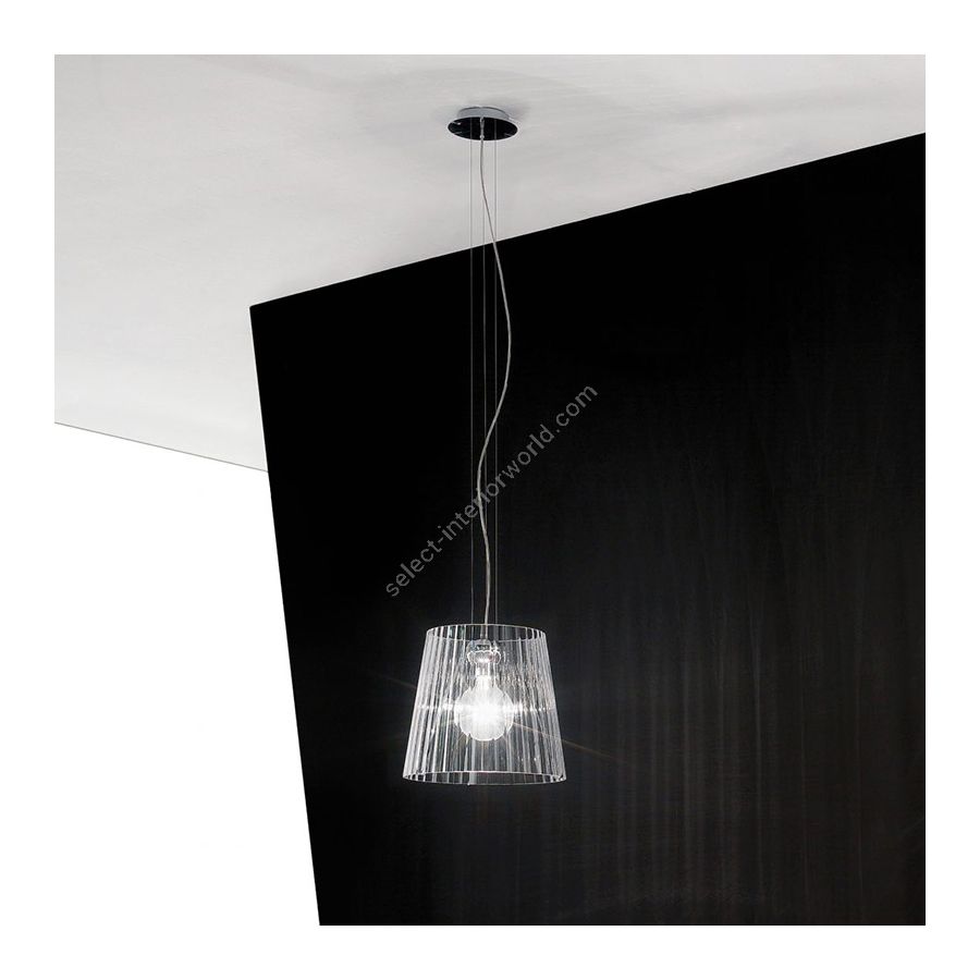 Suspension Lamp / Chrome finish / Clear glass