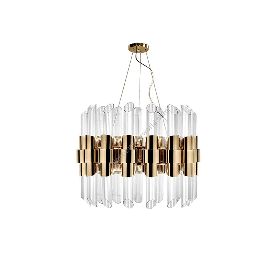 Gold plated finish (cm.: 259 x 100 x 100 / inch.: 101.97" x 39.37" x 39.37")