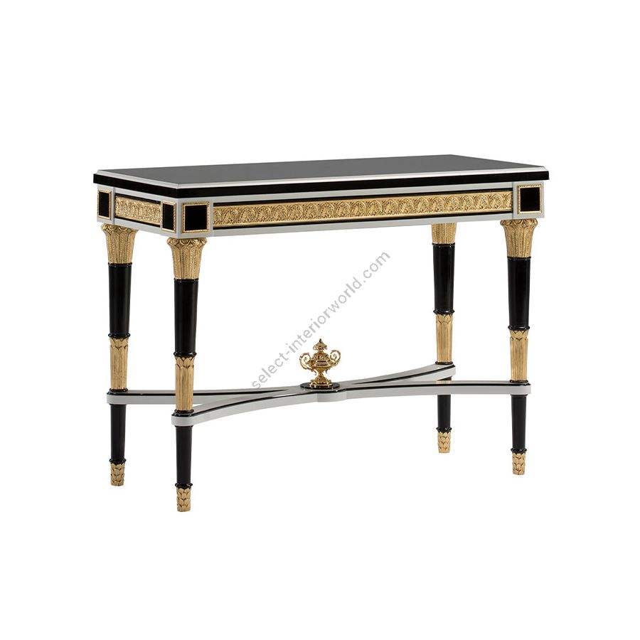 Console table / Lacquered - Polished brass finish
