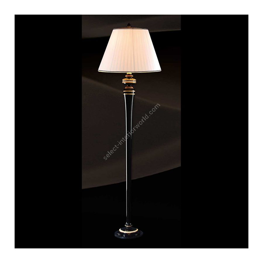 With white pleated lamp shade