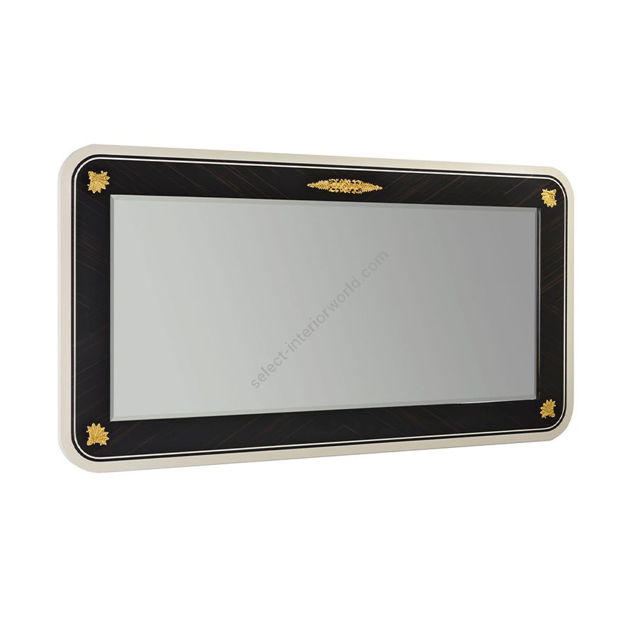 Wall mirror / Malmaison wood / Antique Gold Plated metal