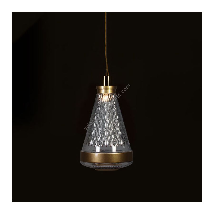 Pendant lamp / Gold glass