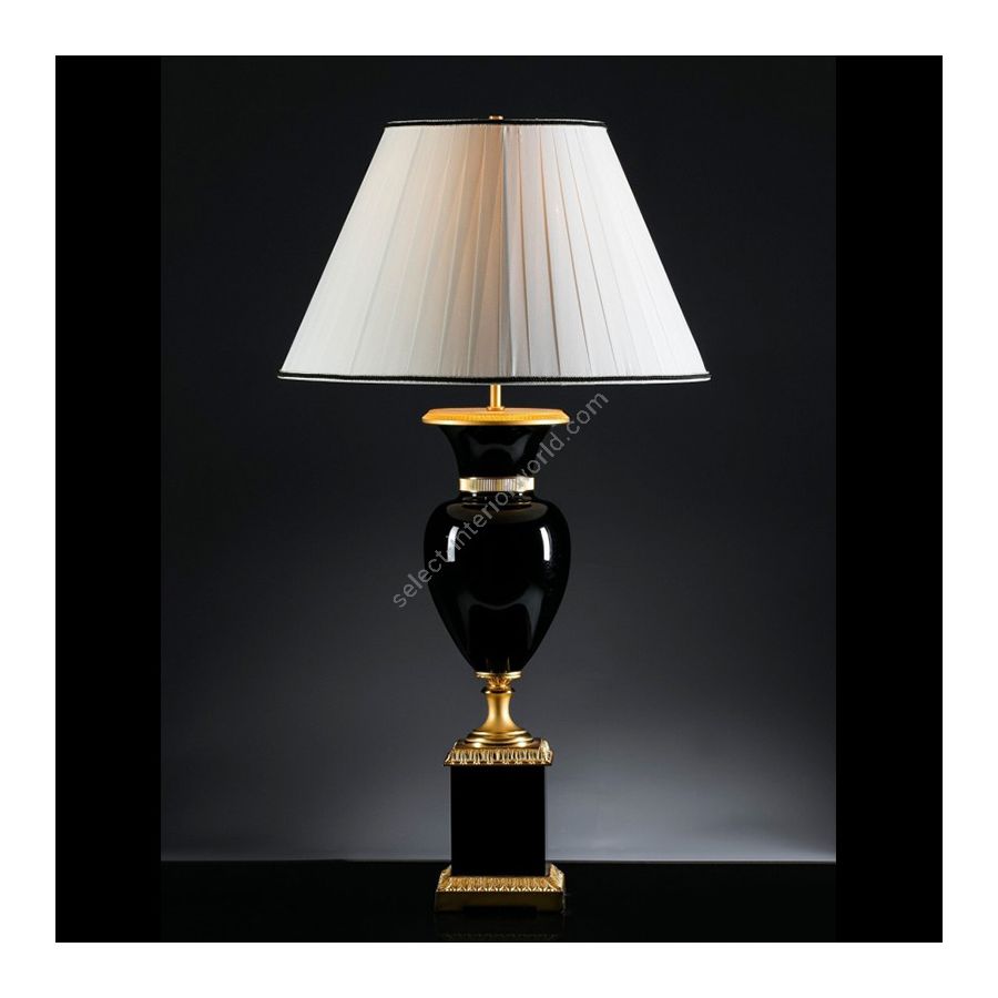 With White Pleated lamp shade