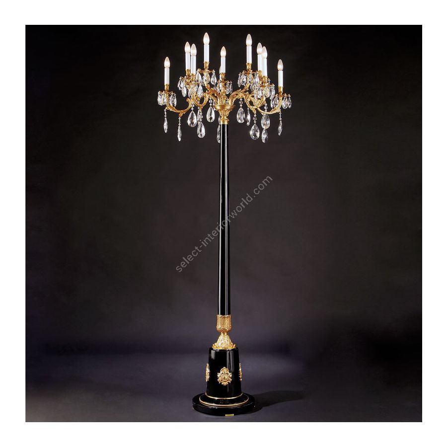 French Gold with Polished Black finish / With Scholer crystal