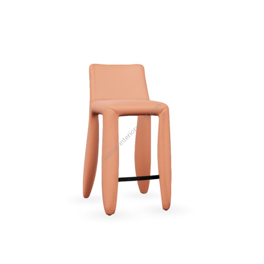 Barstool / Pink wool 546 (Canvas 2) upholstery / Size (HxWxD) cm.: 93 x 41 x 51 / inch.: 36.61" x 16.1" x 20.1"