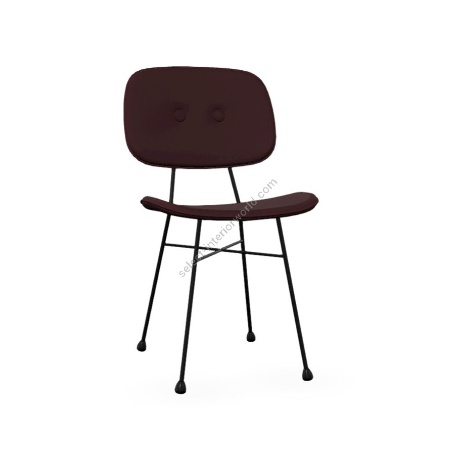 Chair / Black finish / Plum (Calligraphy Bird Jacquard) upholstery