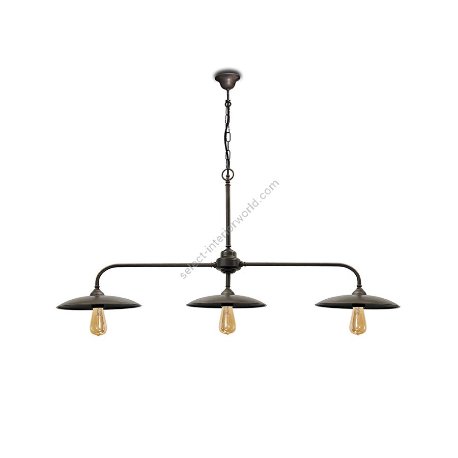 Indoor pendant lamp / Brass burnish dark brown finish / Without glass