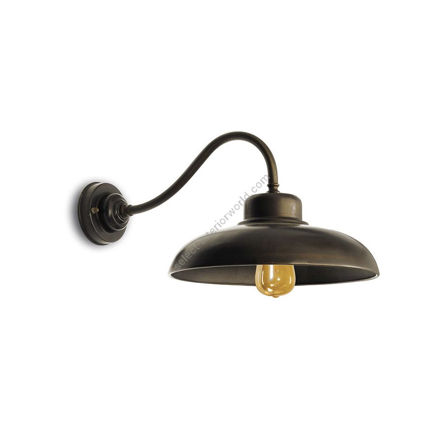Wall lamp / Brass burnish dark brown finish / Without glass