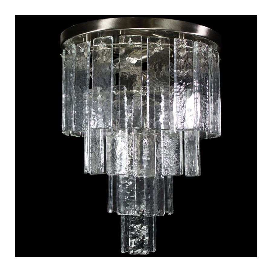 Brushed Nickel / Clear Glass / 5 lights (cm.: 50 x 40 x 40 / inch.: 19.69" x 15.75" x 15.75")