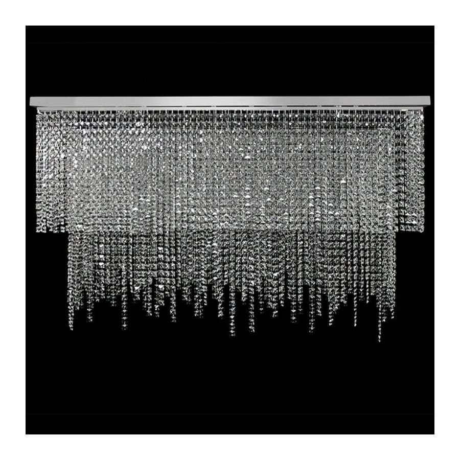 Brushed Nickel Finish / 8 lights (cm.: 70 x 100 x 30 / inch.: 27.55" x 39.37" x 11.81")