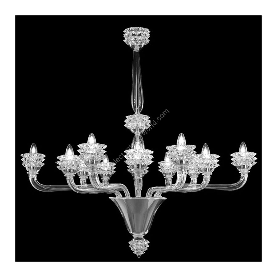 Clear Glass / 12 lights (cm.: 105 x 105 x 105 / inch.: 41.33" x 41.33" x 41.33")