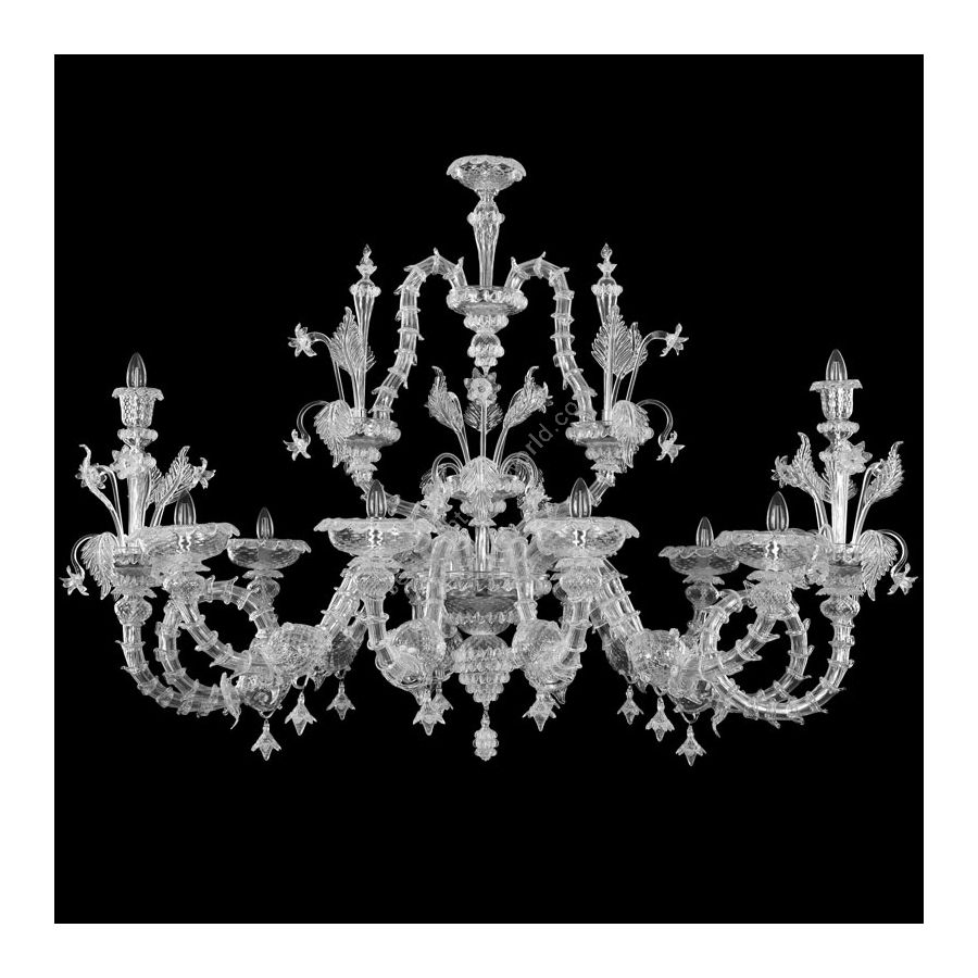 Clear Glass / 10 lights (cm.: 110 x 160 x 110 / inch.: 43.30" x 62.99" x 43.30")