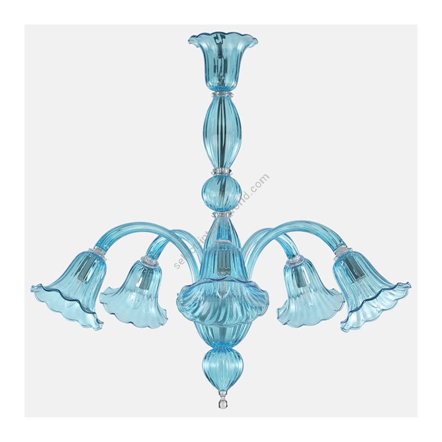 Sky Blue Glass / 5 lights