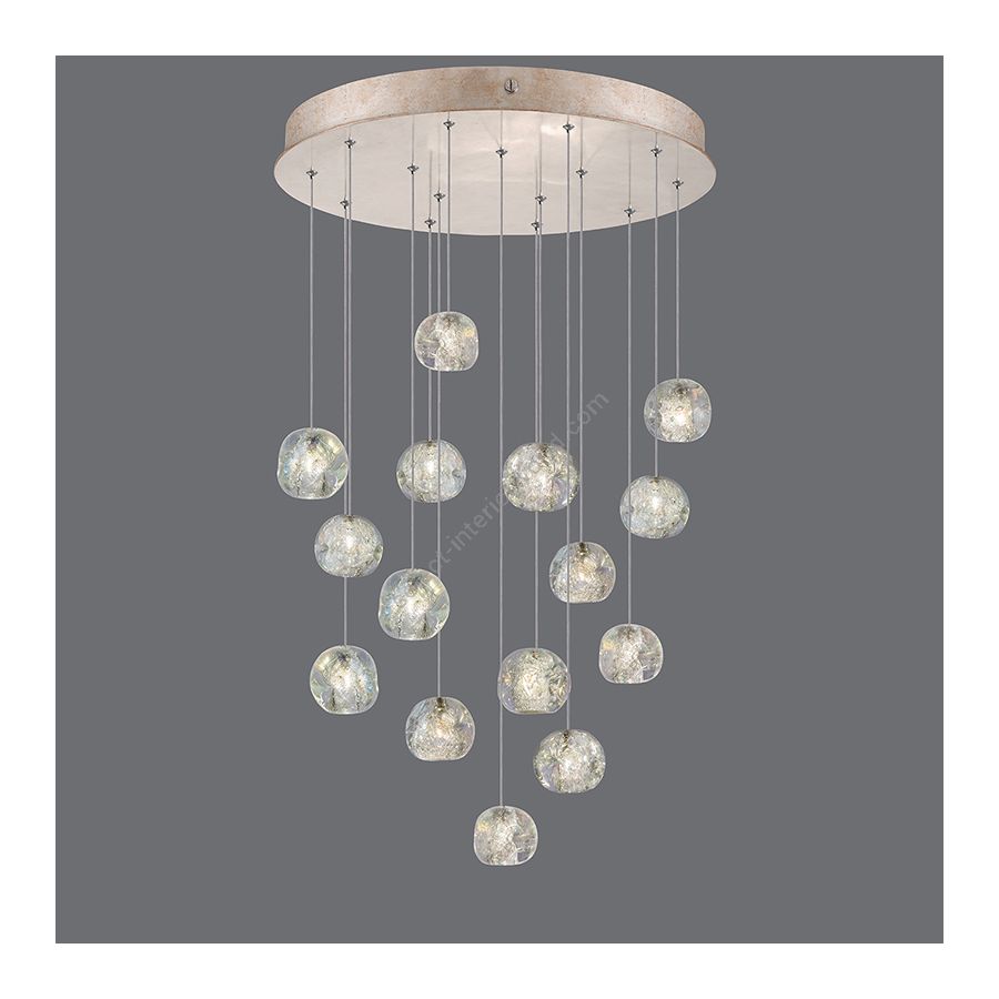 Gold-toned silver leaf finish