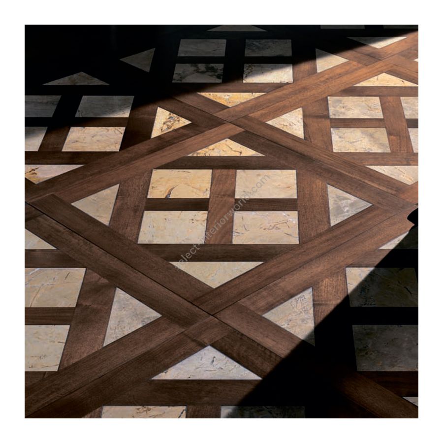 Wood Finish: Walnut; Marble Finish: Grey