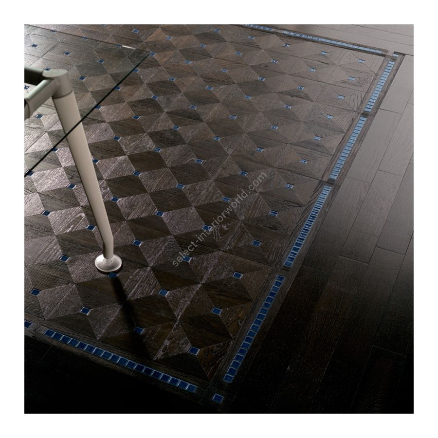 Wood Finish: Oak Black; Mosaic Finish: Blu