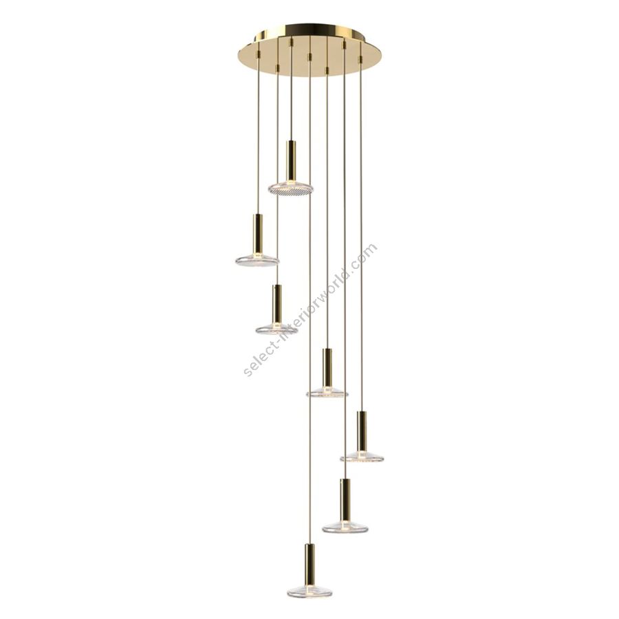 Staircase Spiral Chandelier Long Pendant Lights / Gold finish