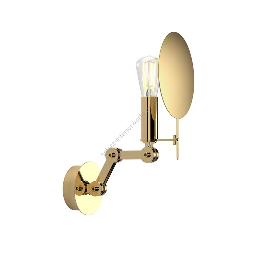 Unusual wall sconce / Gold finish