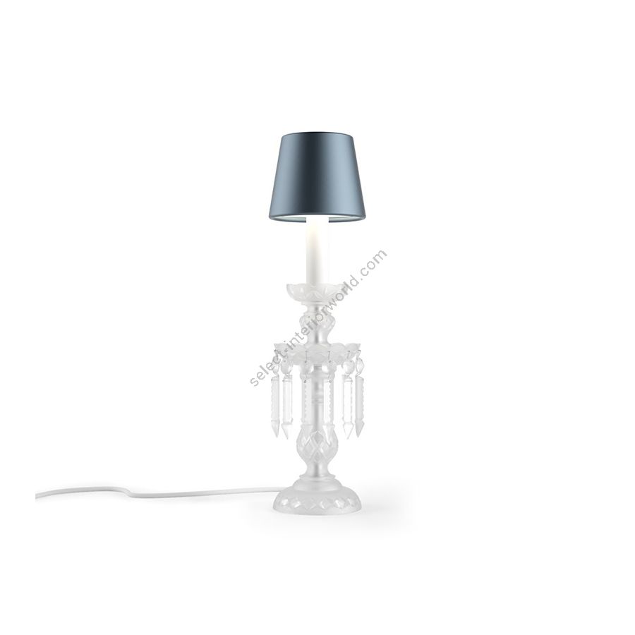 Exquisite Table Lamp / Contemporary Colour / Blue Silk lampshade