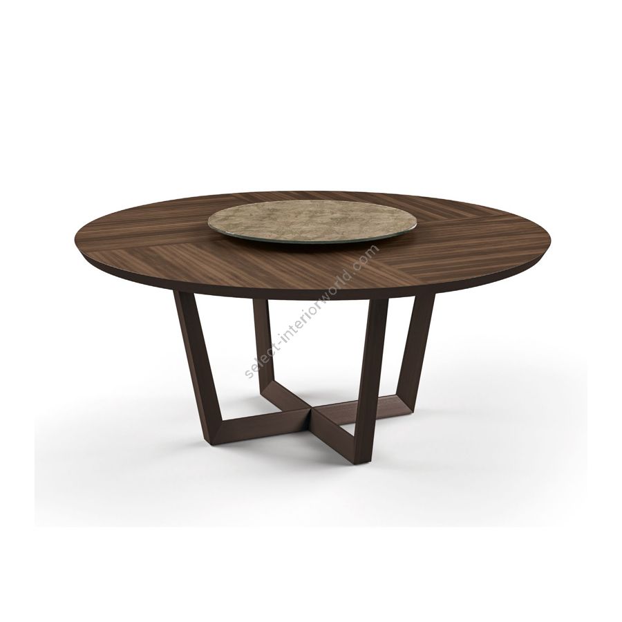 Dining table / Top: Watersilk Eucalyptus / Model: With lazy susan