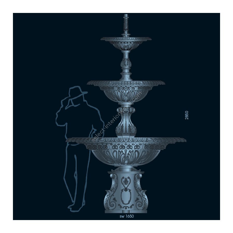 Size - cm.: H 285 x W 165 / inch.: H 112" x W 65"