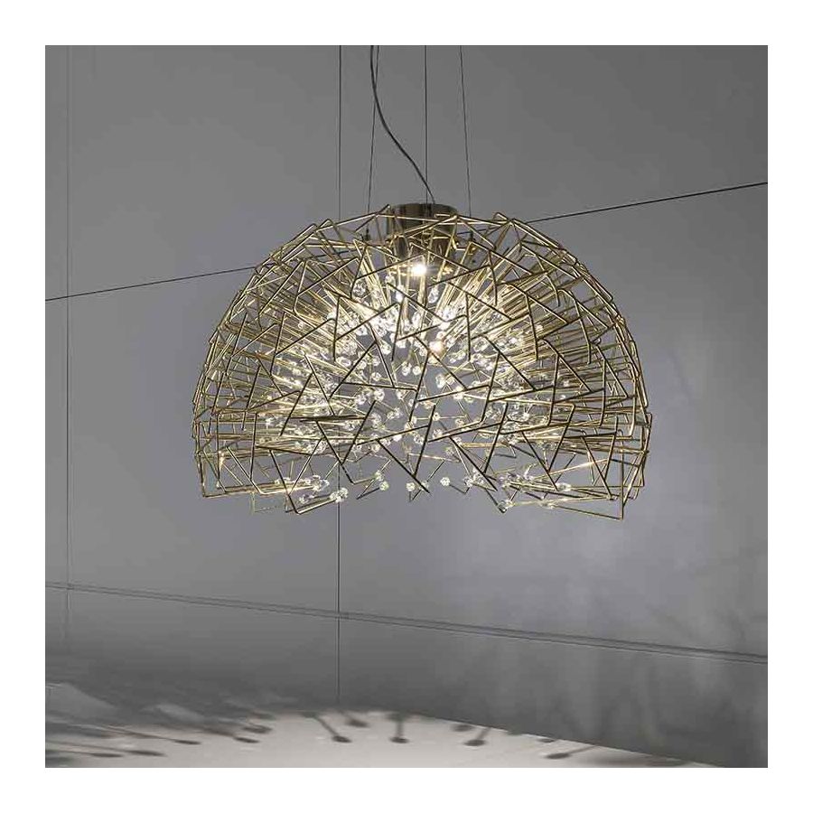 Suspension lamp / Gold plated finish