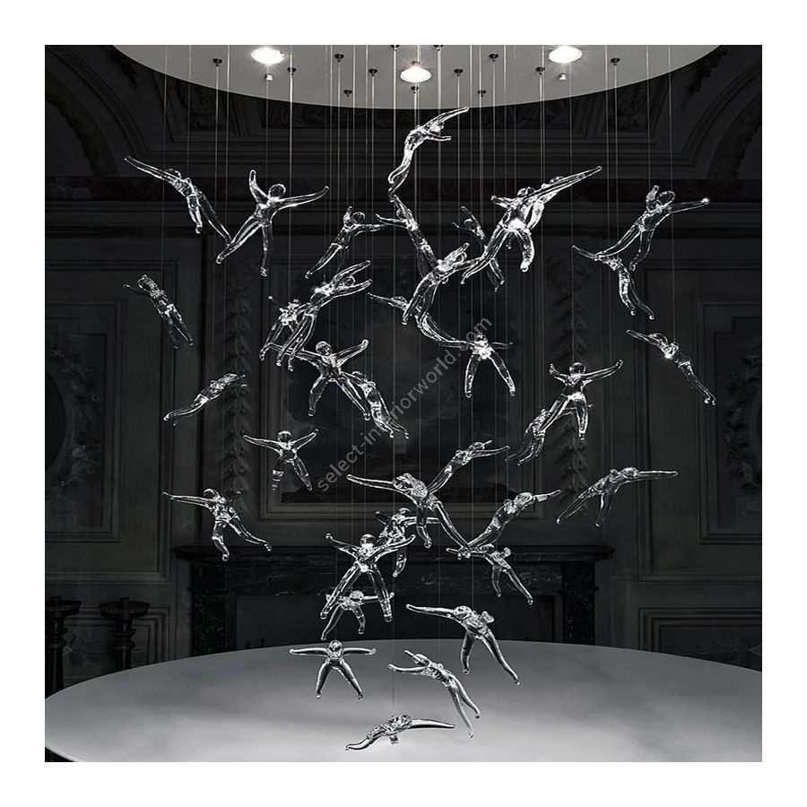 Finish White, model 36 angels (cm.: 190 x 120 x 60 / inch.: 74.8" x 47.2" x 23.6")