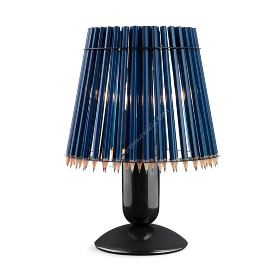 Blue colour lampshade / Black stand