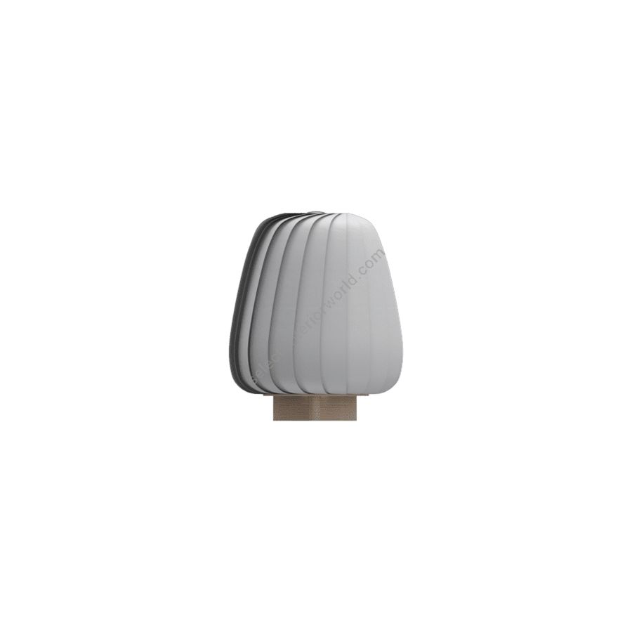 Table lamp / White finish / Coated paper material / cm.: H 31 x D 23 / inch.: H 12.20" x 9.06"
