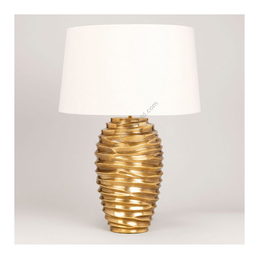 Table lamp / Brass finish / Lily Linen lampshade