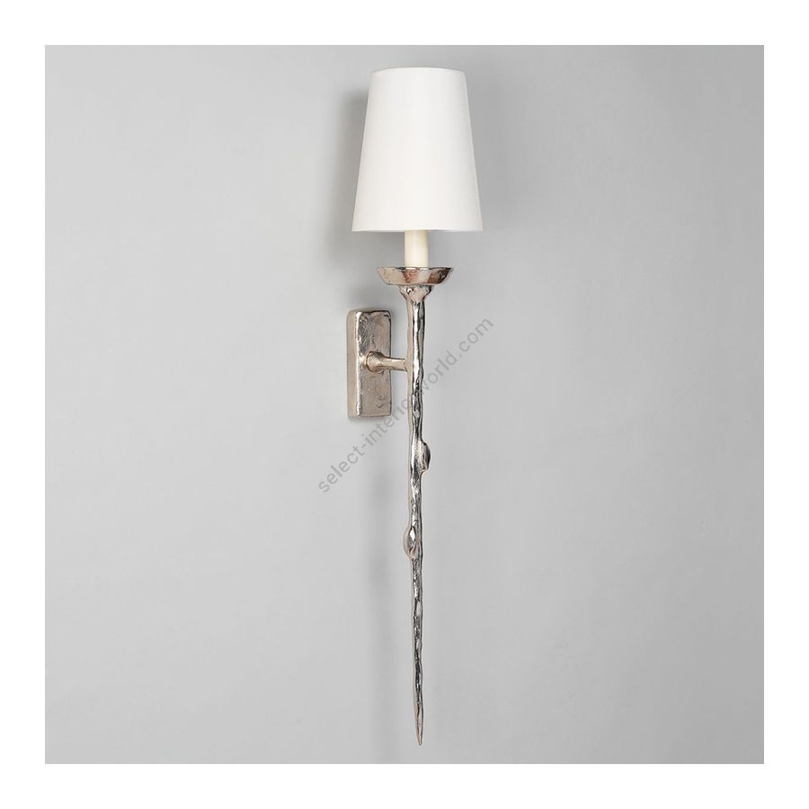 Wall lamp / Nickel finish / Card type of lampshade / Pale Cream colour, material card lampshade