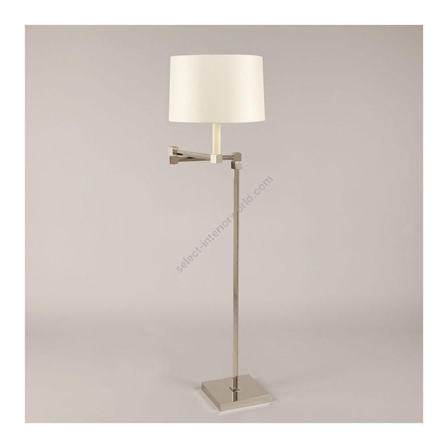Table lamp / Nickel finish / Cream colour, material silk lampshade