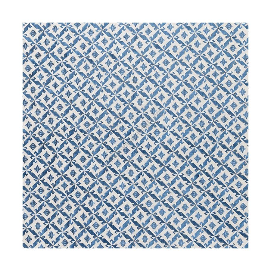 Samos Embroidered Linen - Blue (BL)