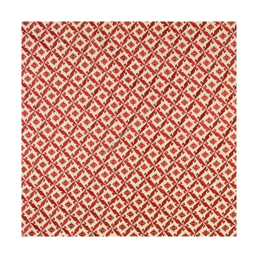 Samos Embroidered Linen - Red (RE)
