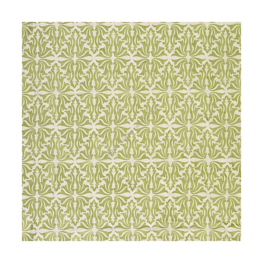 Leros Embroidered Linen - Lime Green (LG)