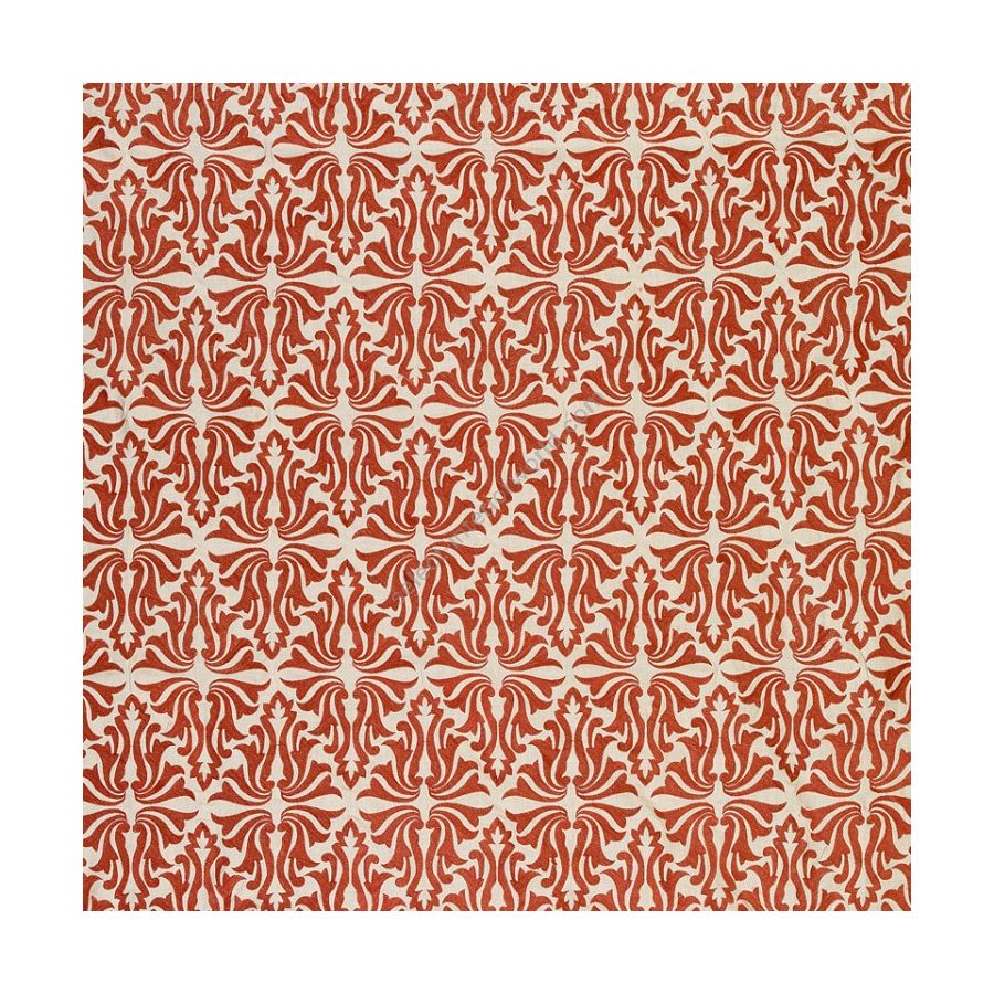 Leros Embroidered Linen - Red (RE)