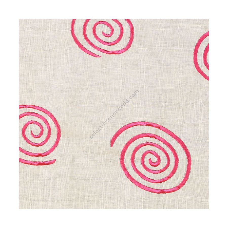 Detail - Tamba Embroidered Linen - Pink (PI)