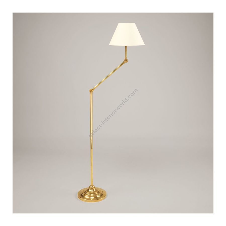 Brass finish / Lily Linen Laminated lampshade