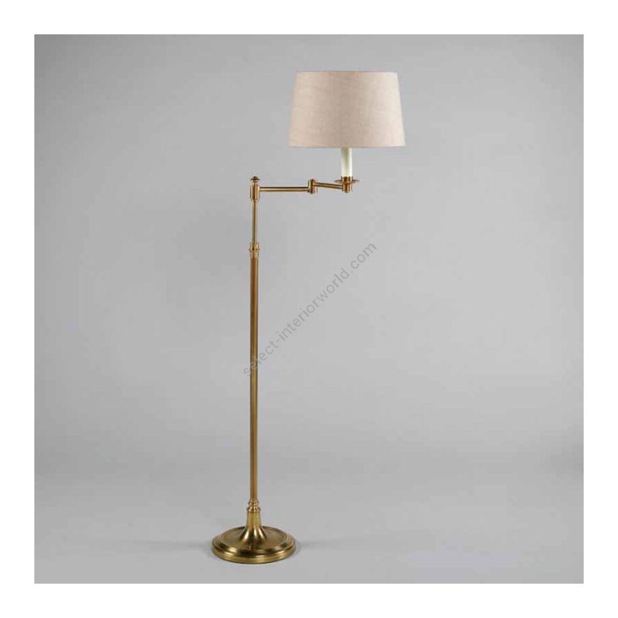 Brass finish / Buff Linen lampshade