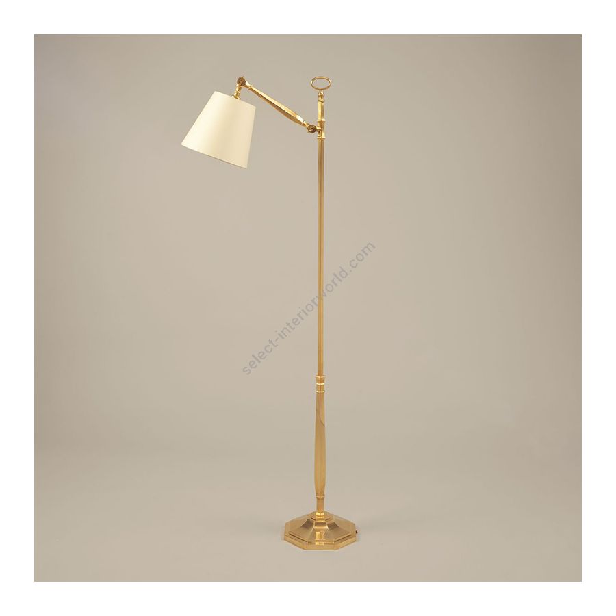 Brass finish / Lily Linen Laminated lampshade