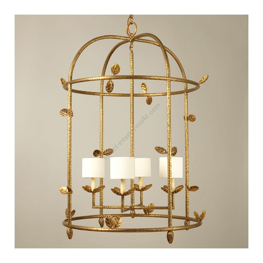 Lantern / Brass finish / Lily colour, material linen
