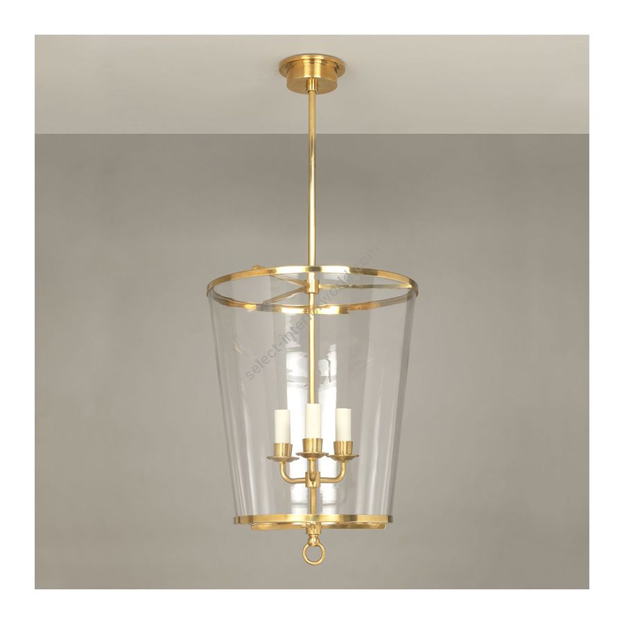 Lantern / Brass finish / cm.: 82.9 (H1/45.4) x 34.9 x 34.9 / inch.: 32.6" (H1/17.9") x 13.7" x 13.7"