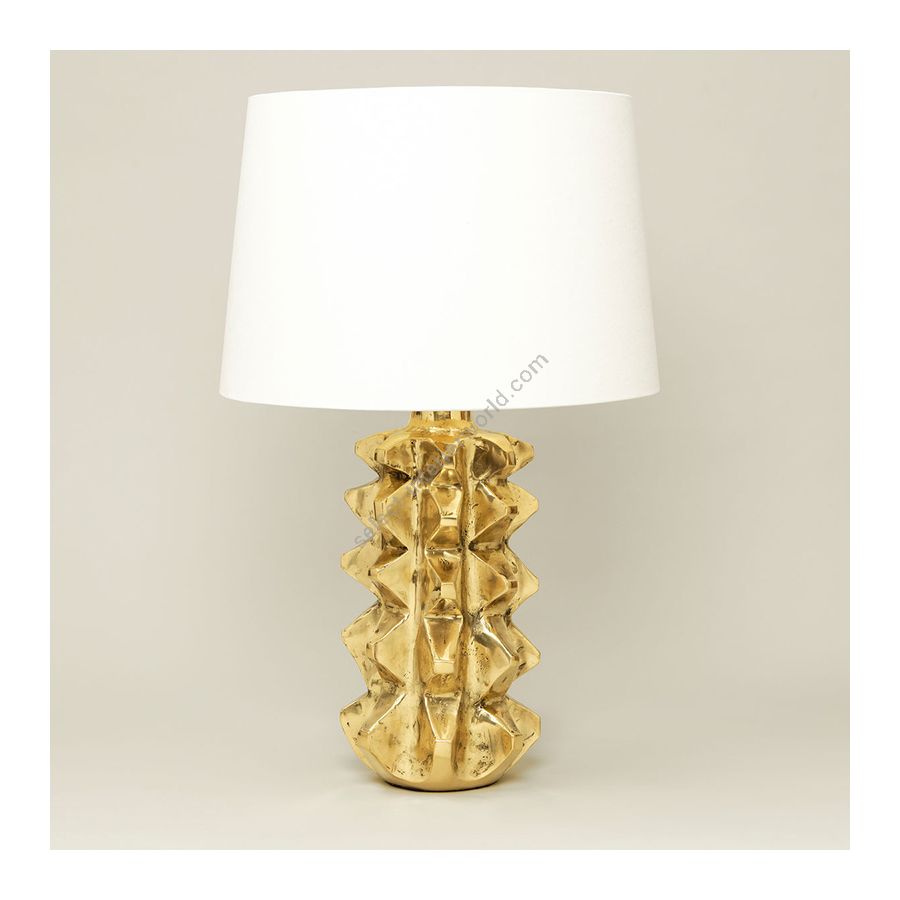 Table lamp / Brass finish / Lily colour of lampshade, material linen