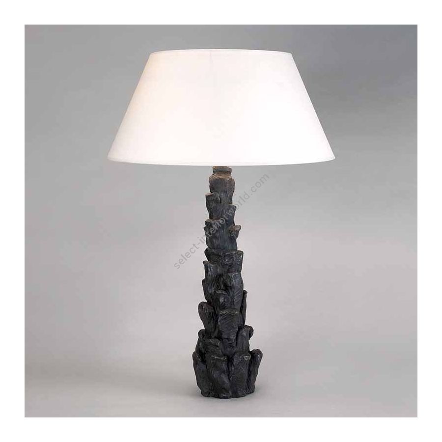 Table lamp / Finish: Bronze / Type of Lampshade: Card, colour - Pale Cream, material - Card