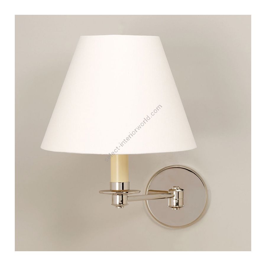 Wall lamp / Brass finish / Card type of lampshade / Pale Cream colour, material card