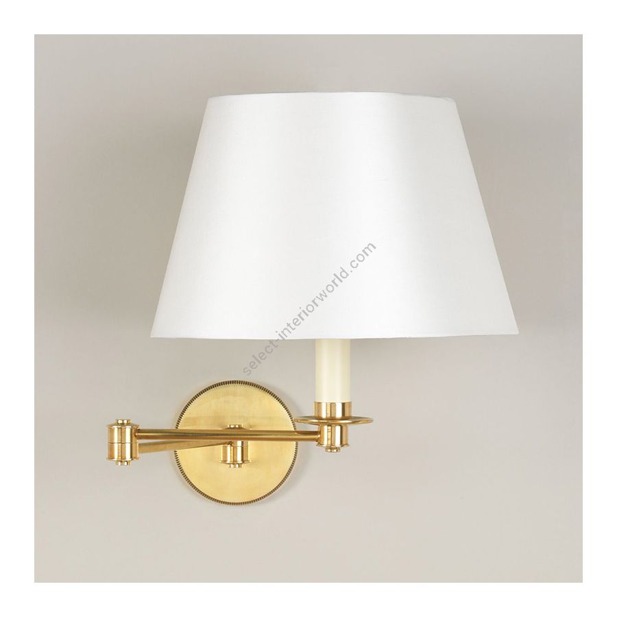 Brass finish / Cream Silk Laminated lampshade