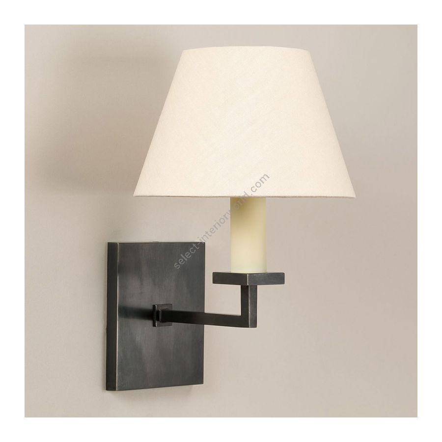 Wall lamp / Bronze finish / Card type of lampshade / Pale Cream colour, material card